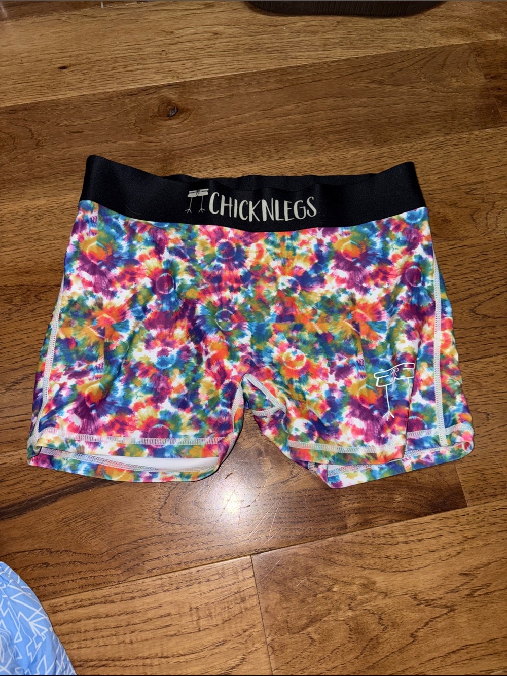 Chicknlegs spandex ' Multicolor Tie-Dye Athletic Shorts size medium